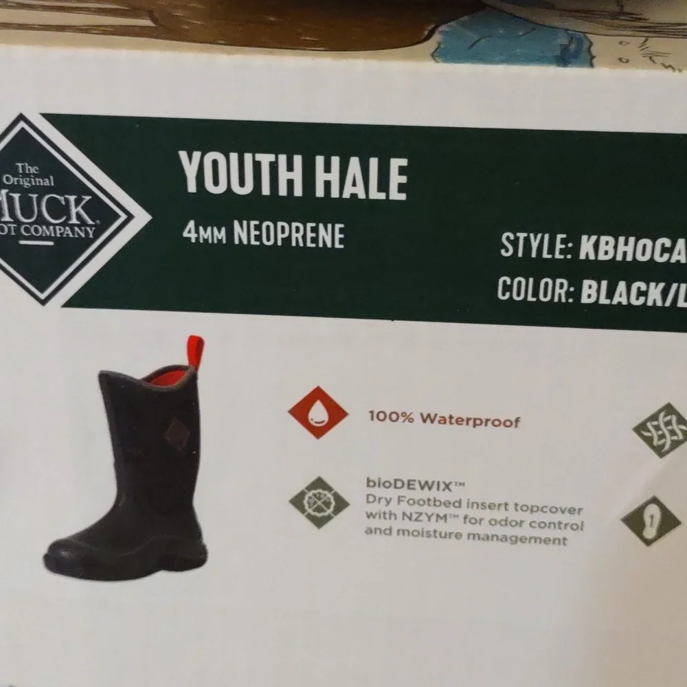 - New in box muck boots kids hale black/ linear camo sz 6 - Picture 7 of 7
